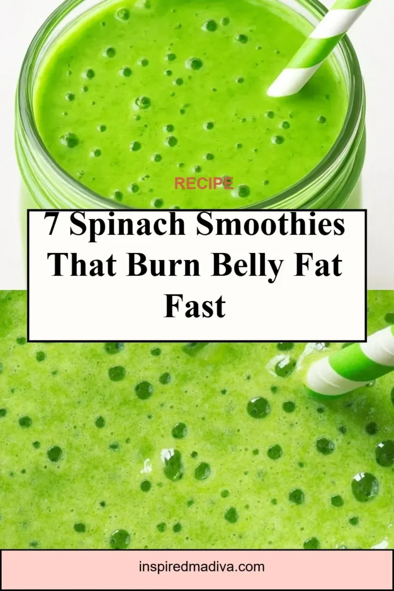 Healthy spinach smoothies recipe for burning belly fat