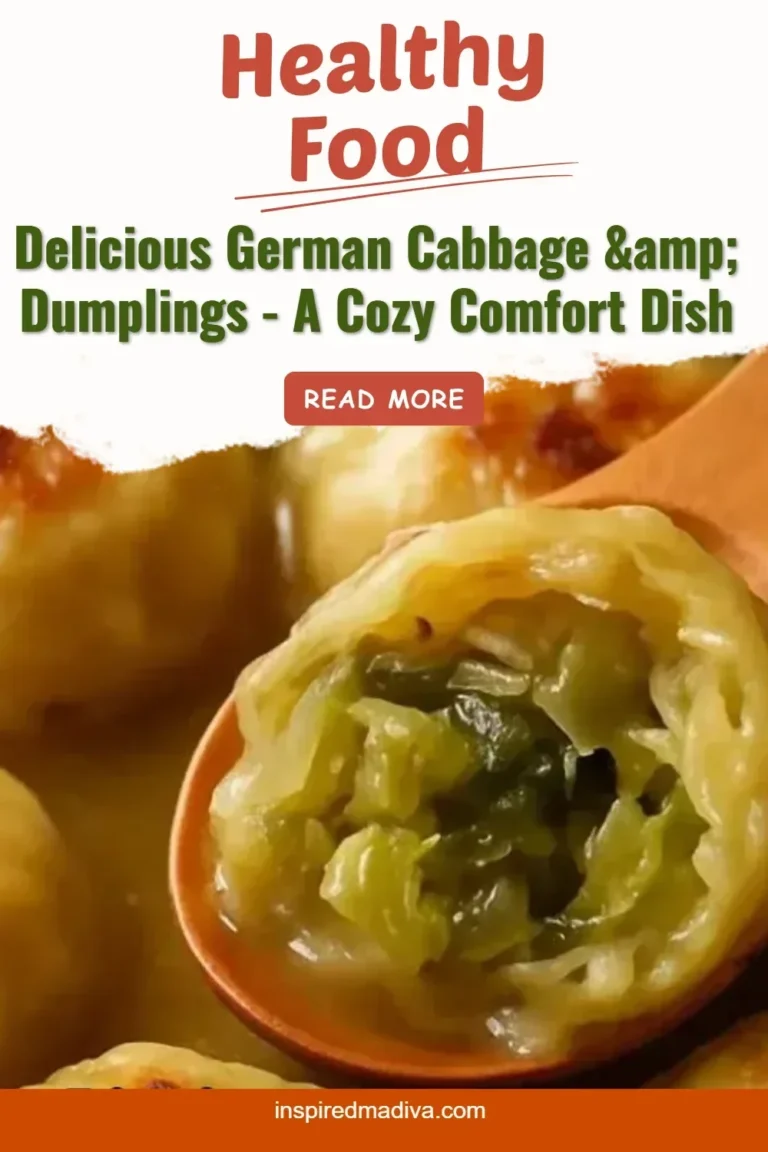 Delicious German cabbage dumplings served in a cozy dish
