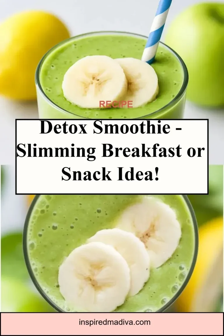 Healthy detox smoothie for a refreshing breakfast or snack option