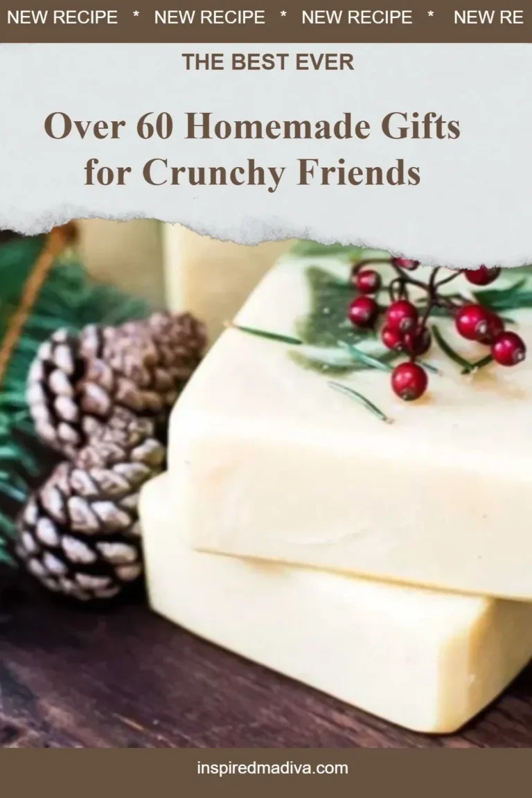 A collection of homemade gifts for crunchy friends, showcasing eco-friendly creations.
