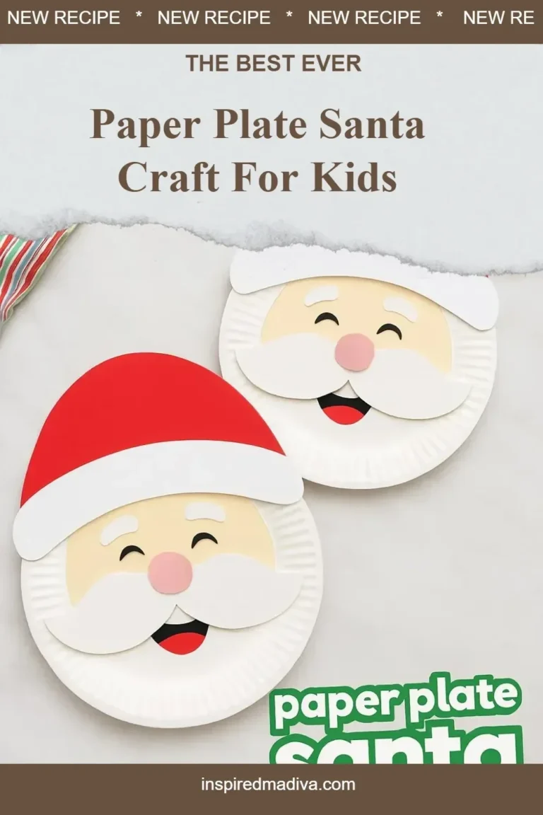 Kids crafting a Paper Plate Santa for holiday decorations