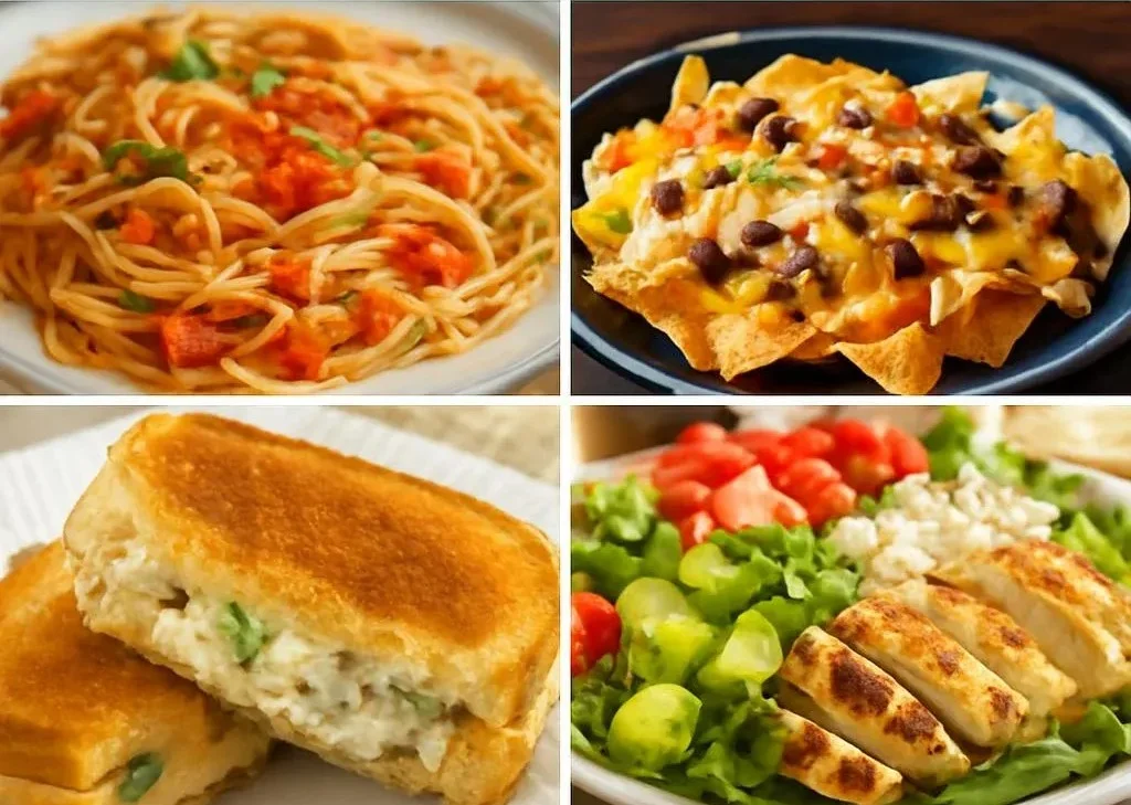 Plate of delicious 10-minute meals for quick and easy dinner ideas