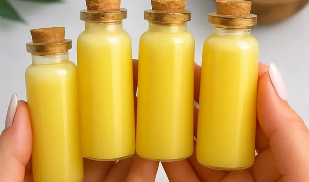 Pineapple Coconut Lemon Ginger Juice wellness shots recipe for a healthy boost