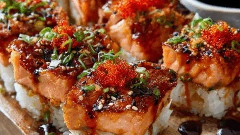Spicy Salmon Sushi Bake Recipe