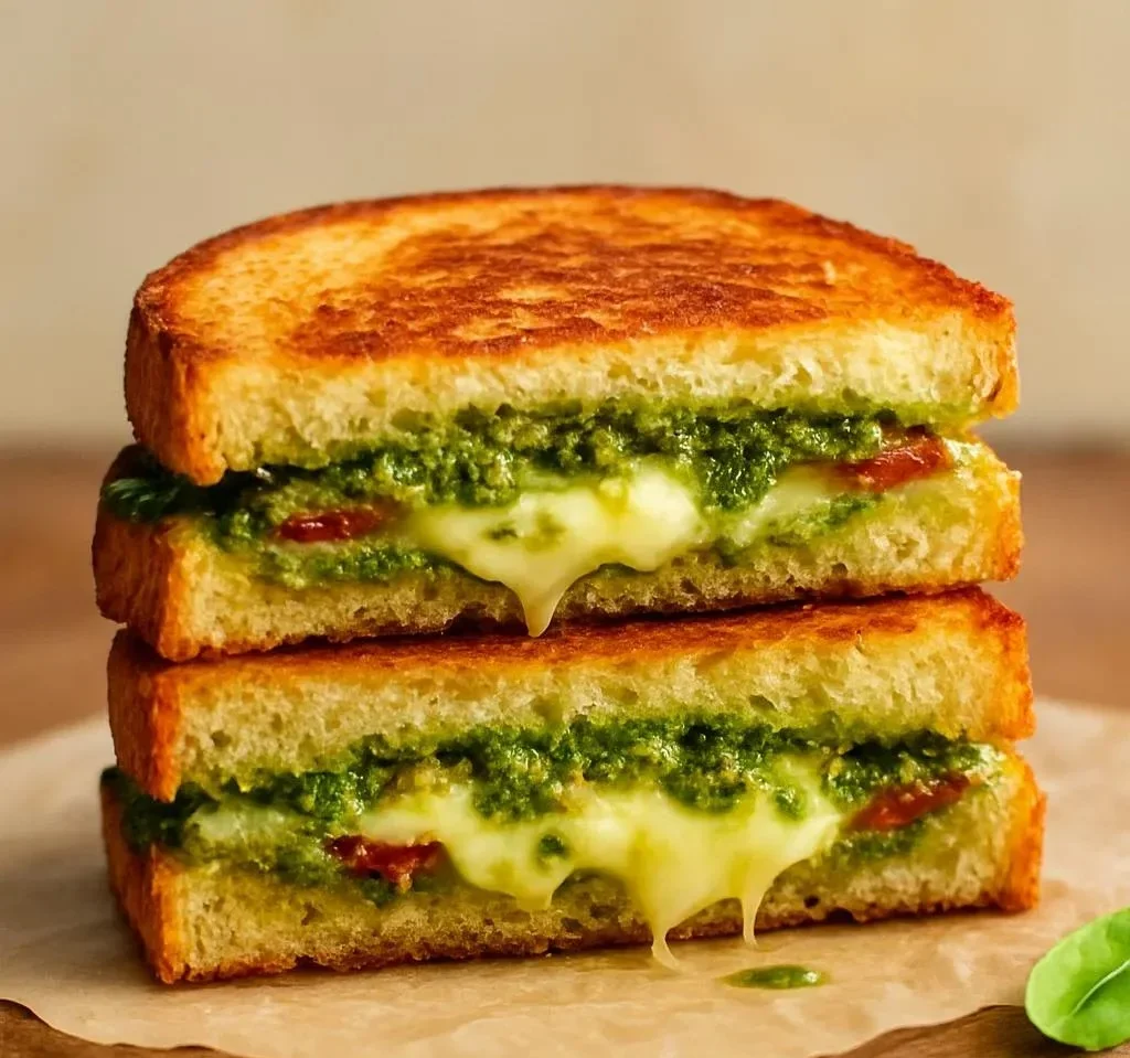 Best Pesto Grilled Cheese