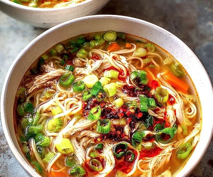 Classic Ginger Garlic Chicken Noodle Soup