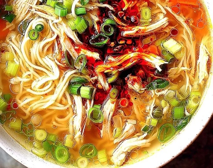 Classic Ginger Garlic Chicken Noodle Soup