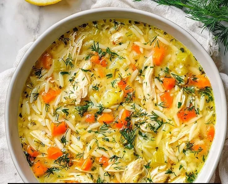 Delicious Greek Lemon Chicken Soup