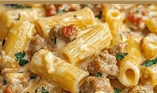 Easy Creamy Italian Sausage Rigatoni
