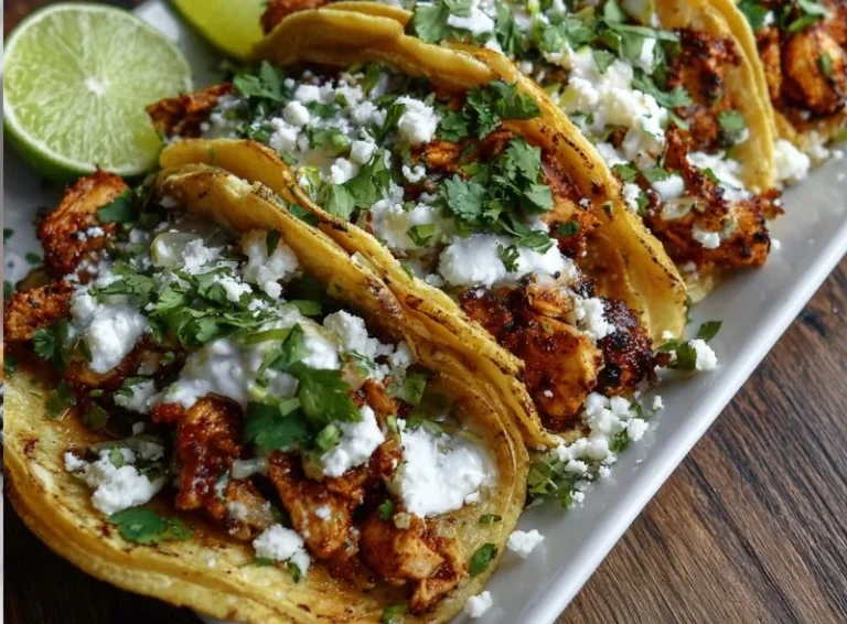 Delicious homemade Mexican street tacos with vibrant toppings and fresh ingredients.
