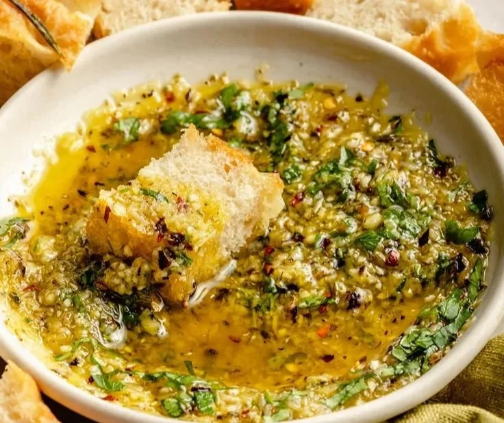 Garlic Olive Oil Dip | Ambitious Kitchen