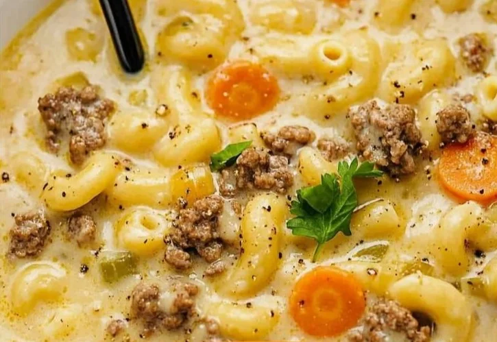 Mac & Cheese Burger Soup —OMG So Good!