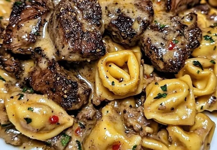 One-Pan Cowboy Butter Tortellini Steak Bites Recipe