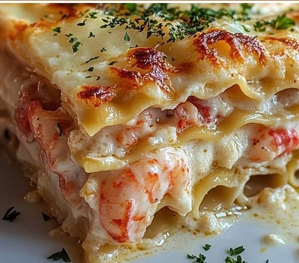 Seafood Lasagna with Lobster and Shrimp