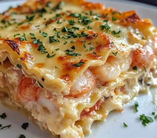 Seafood Lasagna with Lobster and Shrimp