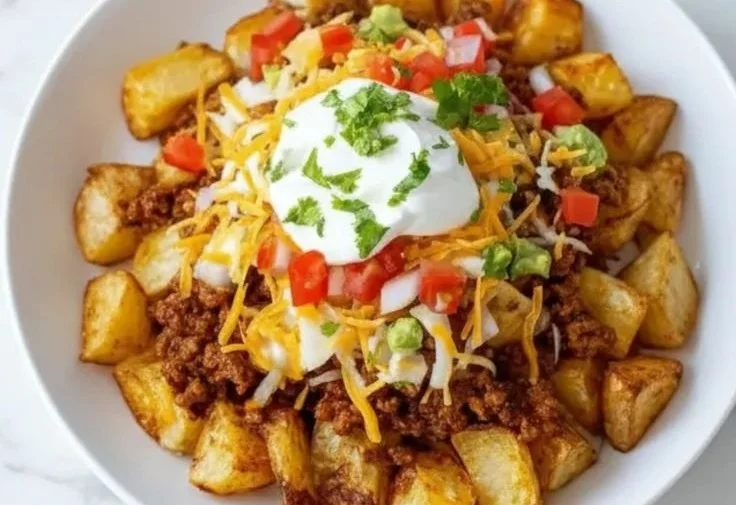Cheesy Taco Potatoes