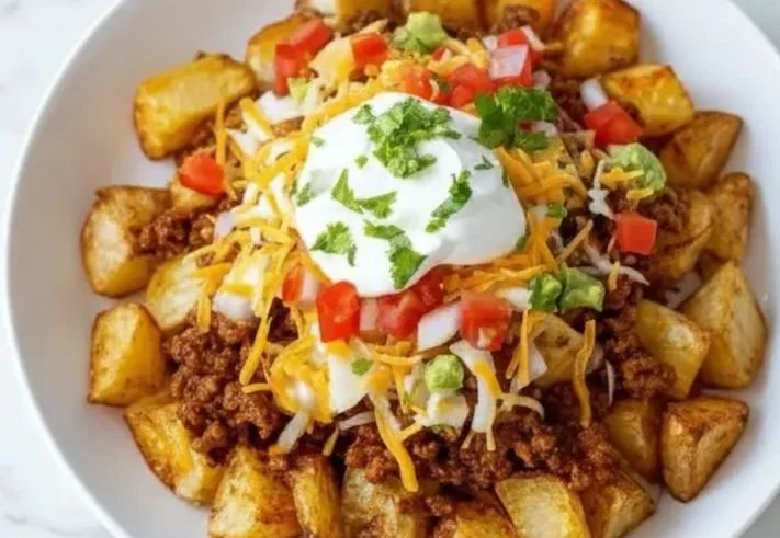 Cheesy Taco Potatoes