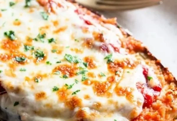 CRISPY BAKED EGGPLANT PARMESAN
