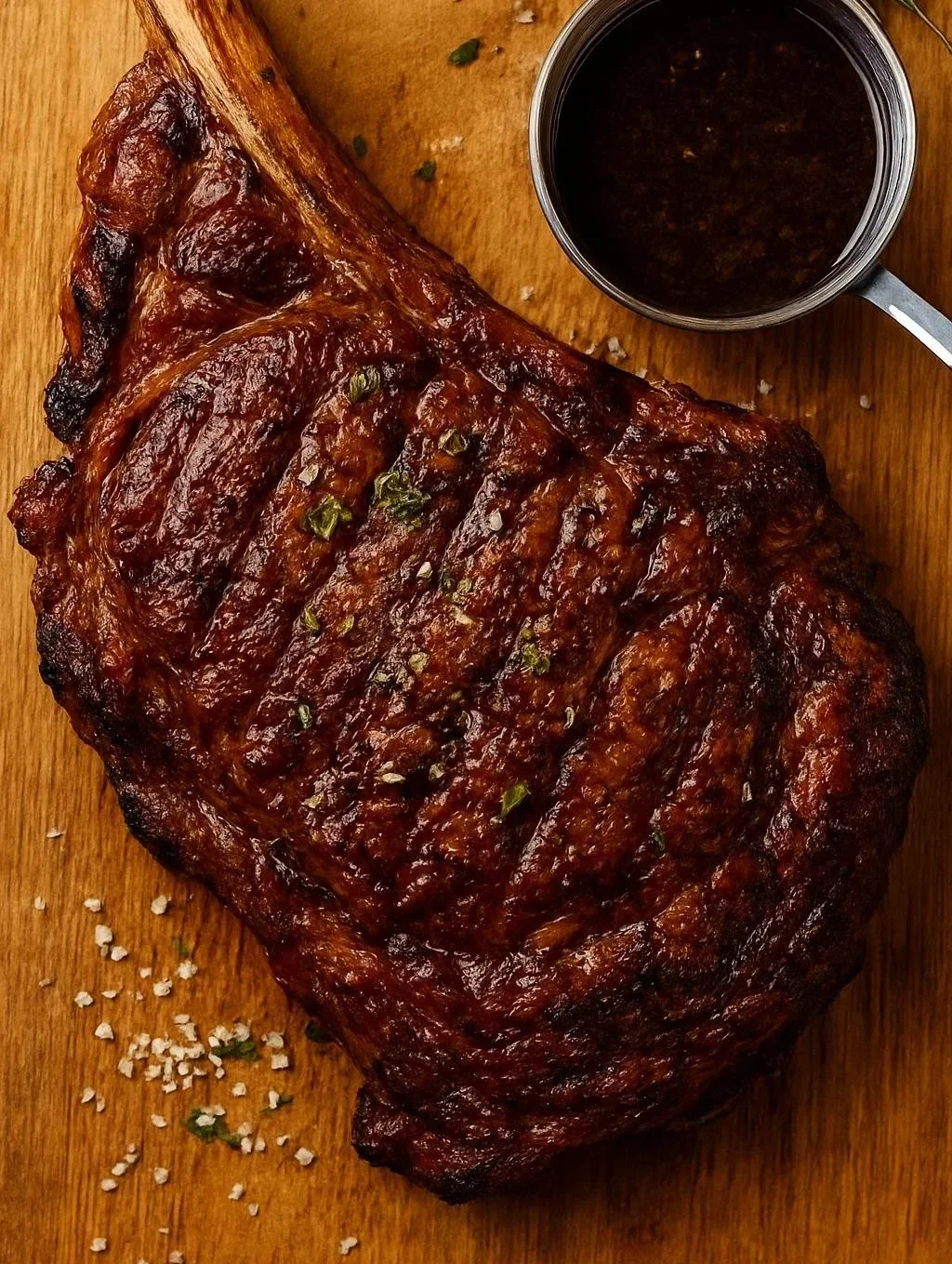 Grilled Ribeye Steak with Dijon Honey Rub